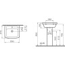 Комплект раковина c пьедесталом VITRA FORM 300 55 см 9602B003-7650