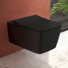 Тонкое сиденье для унитаза VITRA METROPOLE, микролифт, цвет Матовый Черный 122-083-009